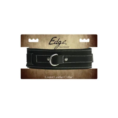 Sportsheets Edge Lined Leather Collar Black