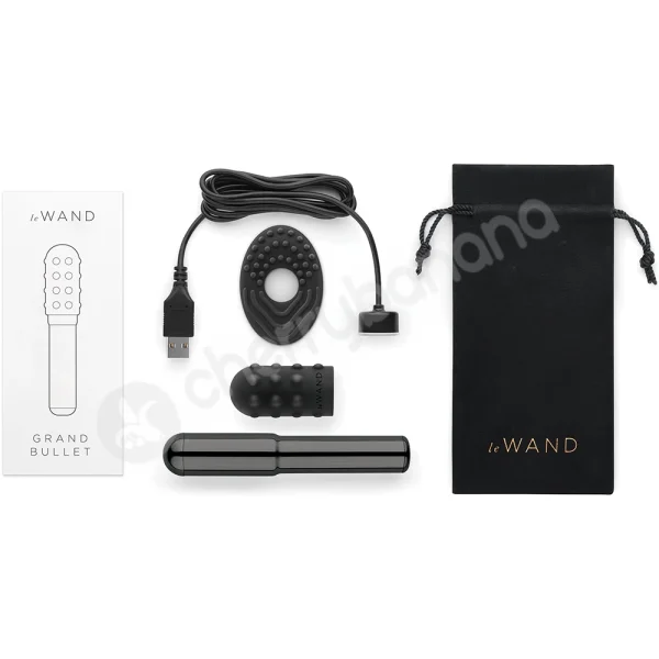 Le Wand Grand Black Chrome 15 Speed Bullet Vibrator