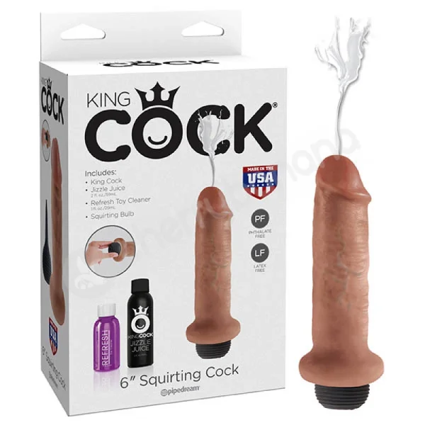 King Cock Tan 6'' Squirting Cock