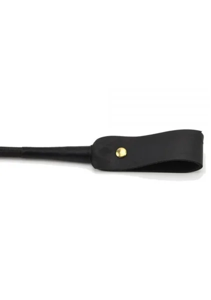 Bound Noir Nubuck Leather Riding Crop