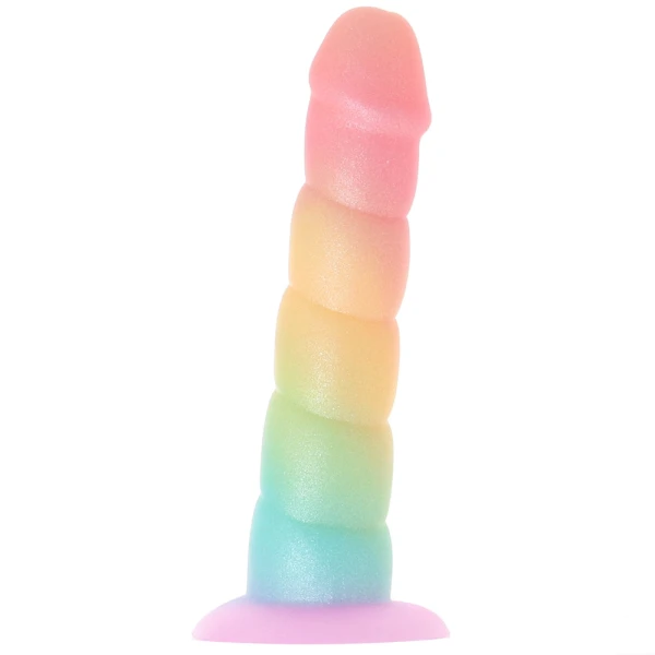 Simply Sweet Swirl Rainbow 6.6" Silicone Suction Cup Dildo