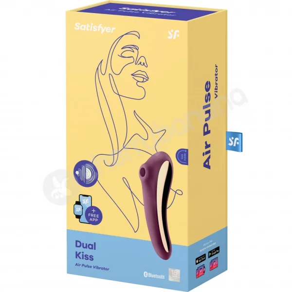 Satisfyer Purple Dual Kiss 2 In 1 Vibrating & Pressure Wave Stimulator