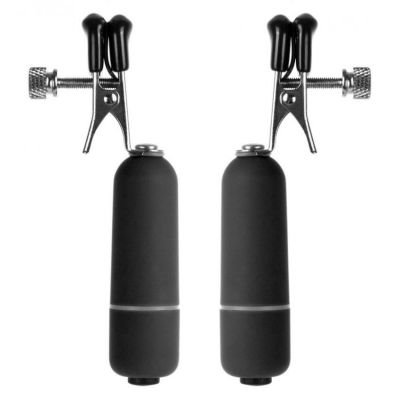 Vibrating Nipple Clamps Black