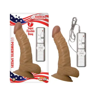 American Whoppers Vibrating Dong With Balls 7 Inch