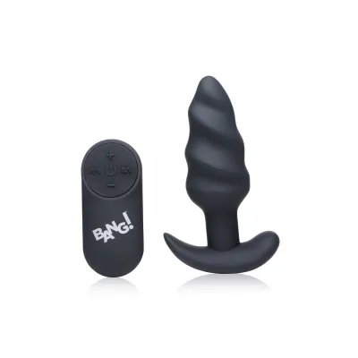 21x Silicone Swirl Plug With Remote Black