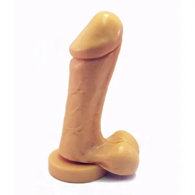 Delightful Dong with Balls 6 inches Beige