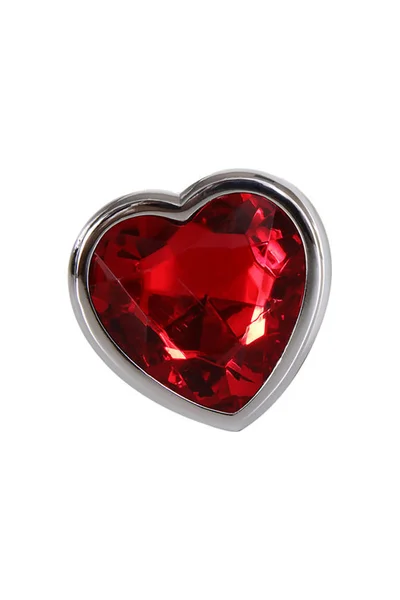 Adam and Eve Small 2.81" Metal Butt Plug with Jewel Heart Base — image 8 of 8