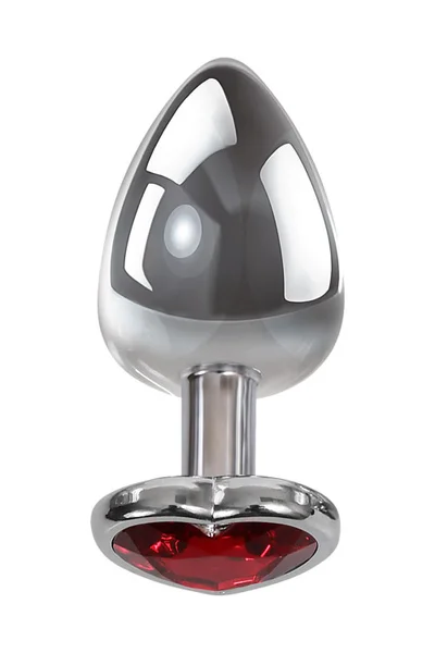 Adam and Eve Small 2.81" Metal Butt Plug with Jewel Heart Base — image 6 of 8
