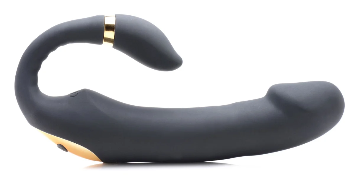 10x Pleasure Pose Come Hither Silicone Vibe With Poseable Clit Stim