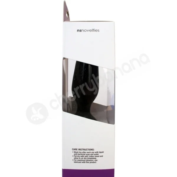 Crystal Spires Black Smooth Butt Plug