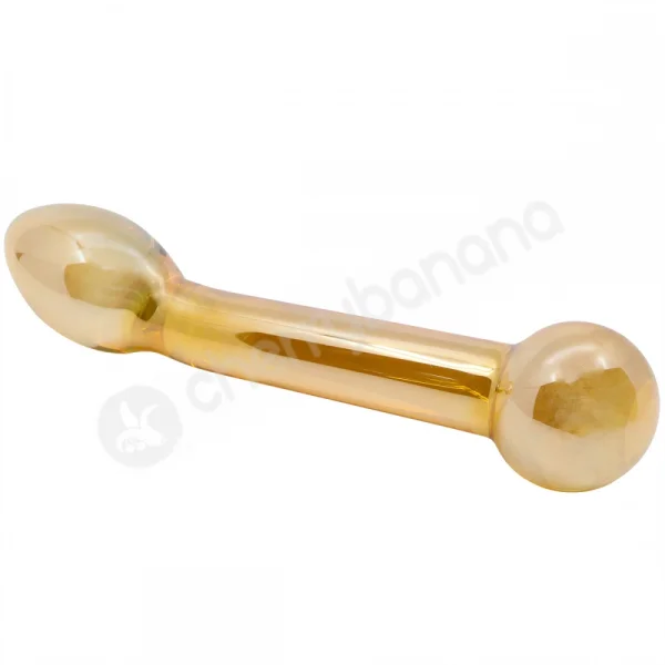 Crystal Pleasures Glass Honey Treat Angled Bulb Double Dildo
