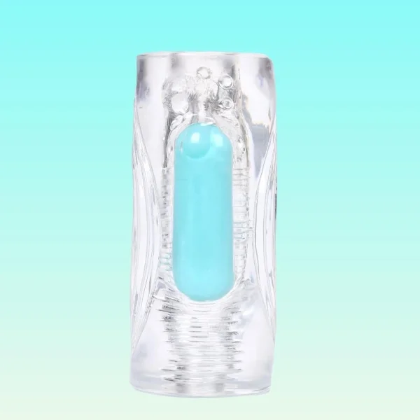 Clear 'Aster' Male Masturbator with Rechargeable Bullet