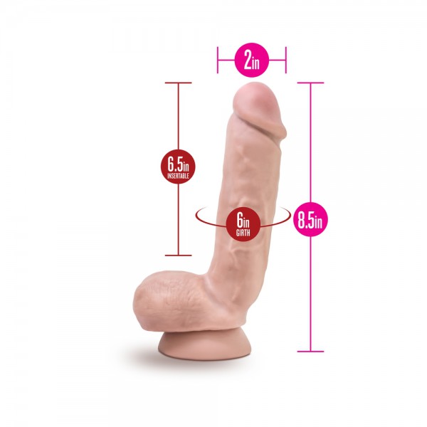 X5 Plus - 8.5 Inch Cock With Realistic Balls - Vanilla