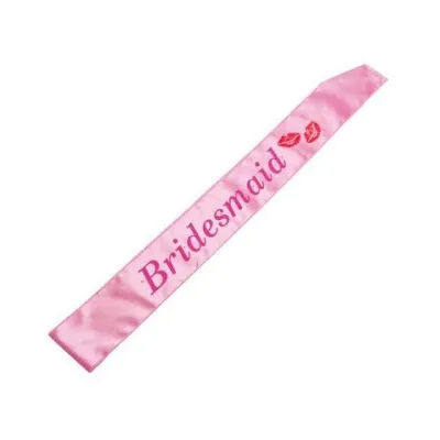 Flashing Bridesmaid Pink Sash