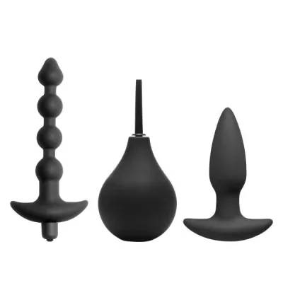 Prevision 4 Piece Silicone Anal Kit Black