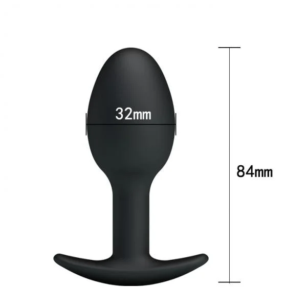Pretty Love 3.34 inches Silicone Anal Plug with Ball Black — image 4 of 8