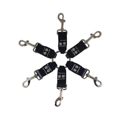 Edge Leather 6 Point Hog Tie Black