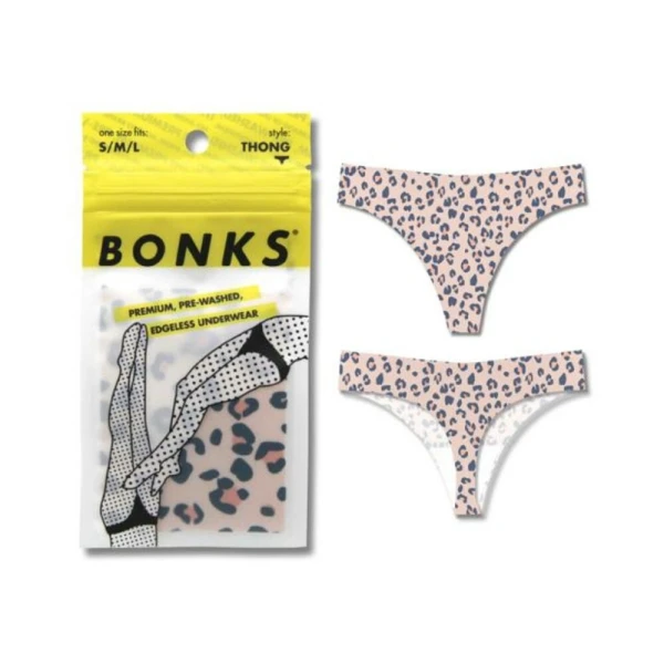 Women's Lingerie: Bonks Cat's Out Of The Bag Seamless Thong O/s