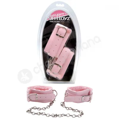 Grrl Toyz Pink Plush Ankle Cuffs