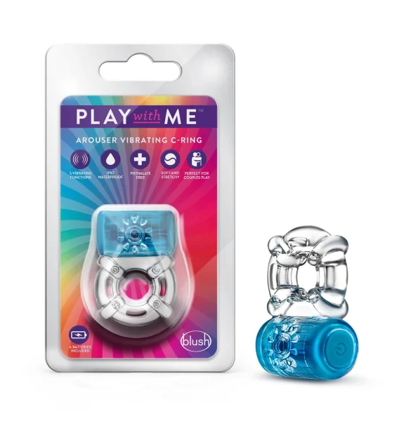 Play With Me - One Night Stand Vibrating C-ring - Blue