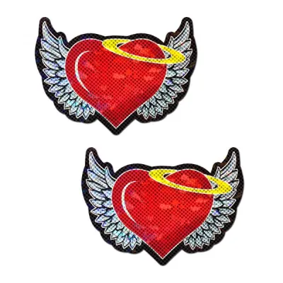 Pastease Angel Heart Red Glitter Hearts W Wings