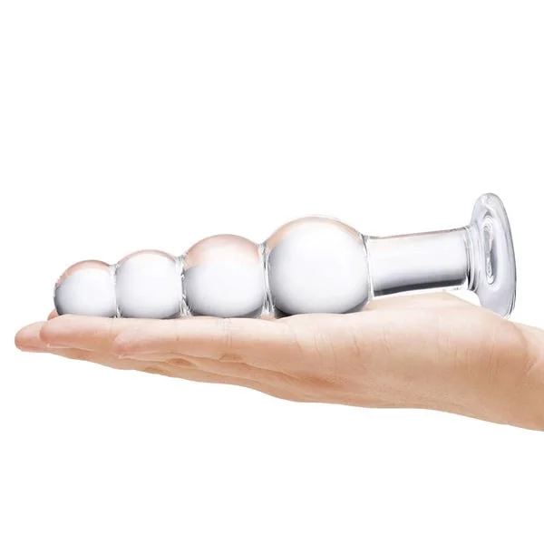 Glas 7.25-inch Beaded Butt Plug