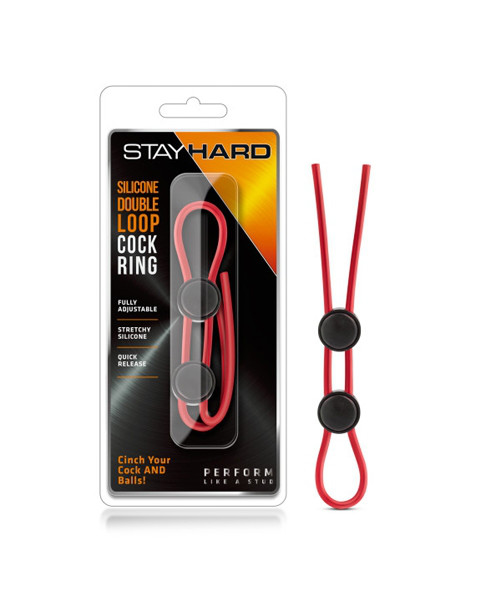 Blush Stay Hard Silicone Double Loop Cock Ring