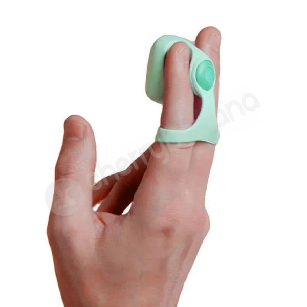 Dame Fin Orange Finger Vibrator