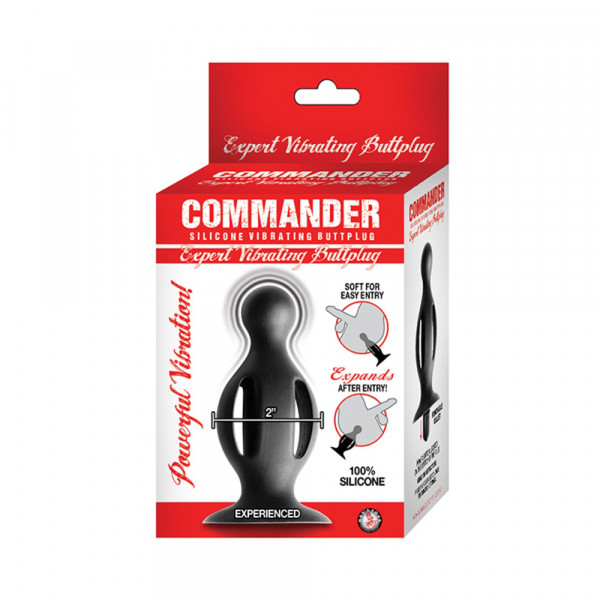 Commander Expert Vibrating Butt Plug Black