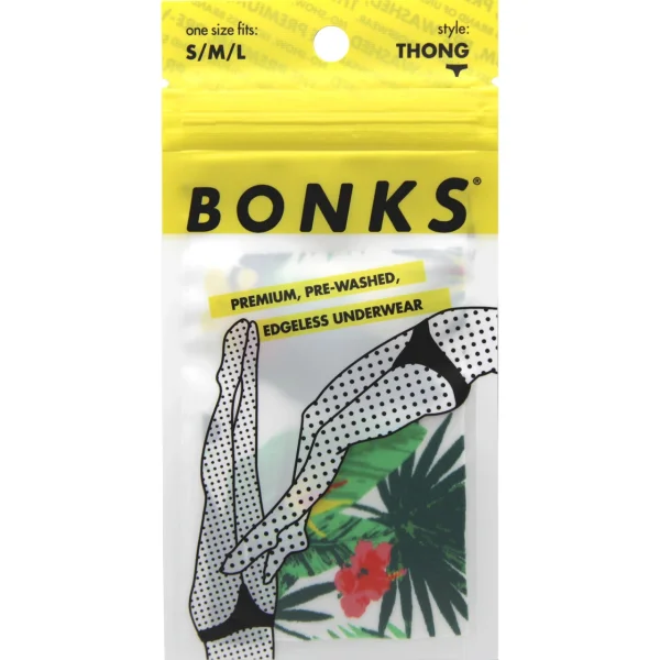 Bonks Individually Packaged Tropic Like It's Hot Seamless Thong - One Size