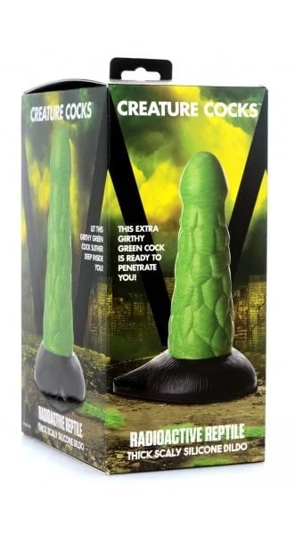 Creature Cocks Radioactive Reptile Thick Scaly Silicone Dildo