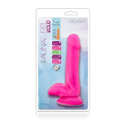 Au Natural Bold Delight 6 Inch Dildo Pink