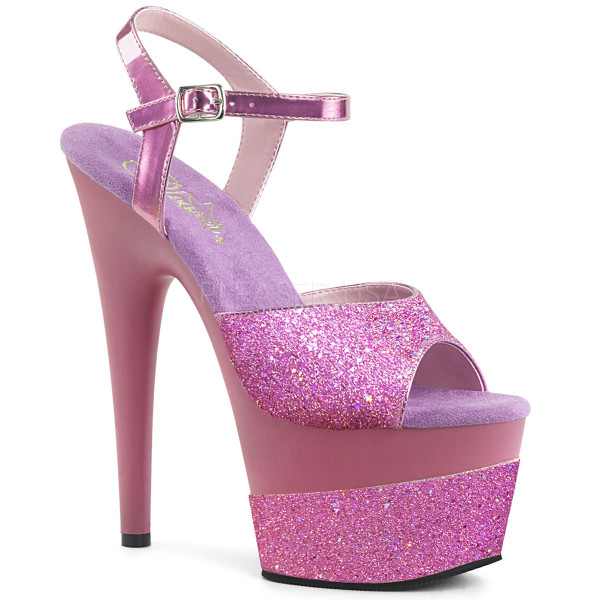 7 inches Heel, 2 3/4 inchesPF Ankle Strap Sandal w/ Glitter Wrapped PF — image 5 of 8