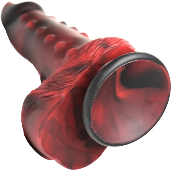 Lava Demon Thick Nubbed 7.8" Silicone Suction Cup Dildo By Creature Cocks