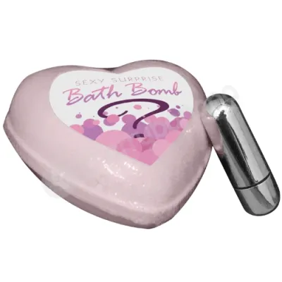 Sexy Surprise Heart Shaped Strawberry Champagne Scented Bath Bomb Bullet Vibe