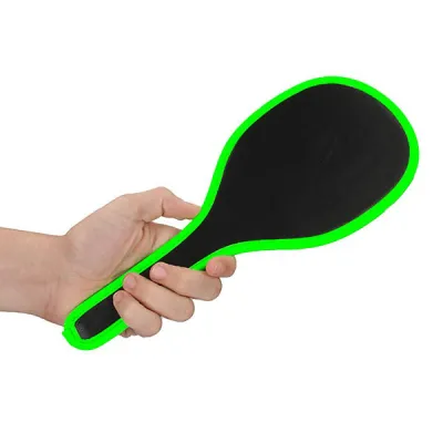 Ouch Glow In the Dark Bonded Leather Round Paddle