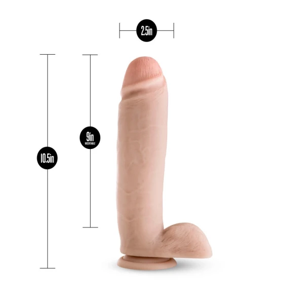 Silicone Willy's - 10.5 Inch Silicone Dildo With  Suction Cup - Vanilla