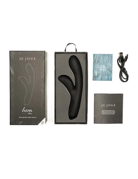 Je Joue Hera Flex Waterproof Rechargeable Silicone Dual Stimulation Rabbit Vibrator -  Black