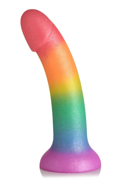 Simply Sweet Phallic Rainbow 6.9" Silicone Suction Cup Dildo