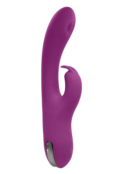 Playboy Pleasure Thumper Waterproof Rechargeable Silicone Tapping Rabbit Vibrator - Fuchsia