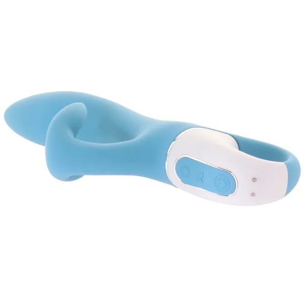 Satisfyer Embrace Me Silicone Rechargeable Flexible Dual Stimulation Vibrator - Turquoise