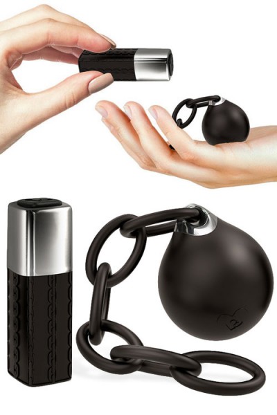Rocks Off Vibrating 1.8" Kegel Ball & Chain With Remote