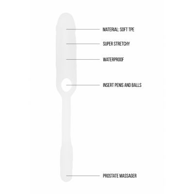 No 38 Stretchy Penis Extension and Plug Translucent Cock Sleeve