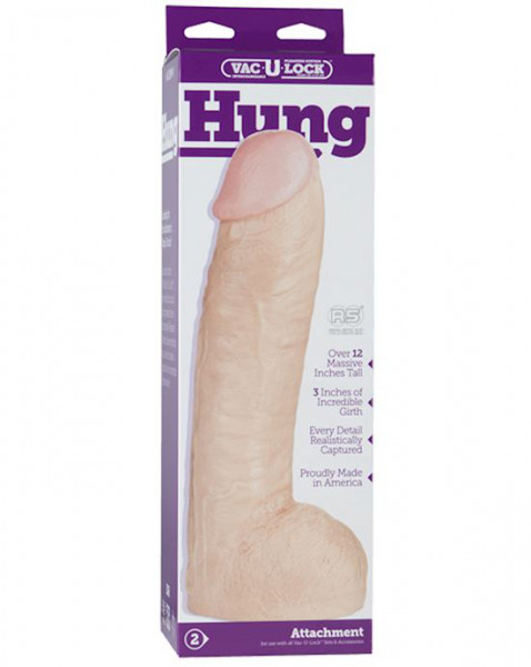 Vac-u-lock Realistic Hung - White - 12 Inch