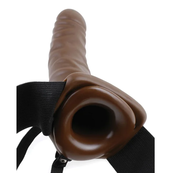 Fetish Fantasy Series 8-Inch Vibrating  Hollow Strap-on - Brown — image 13 of 13
