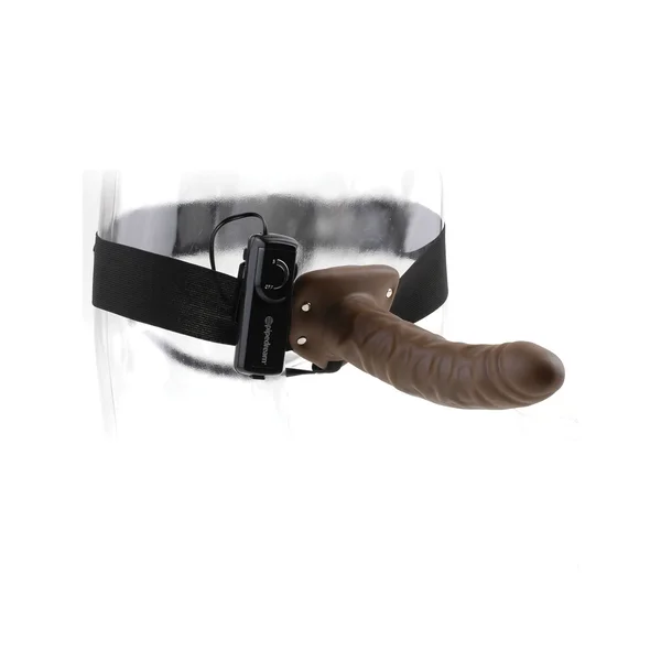 Fetish Fantasy Series 8-Inch Vibrating  Hollow Strap-on - Brown — image 11 of 13