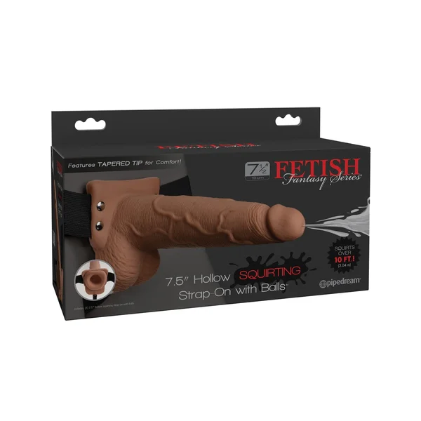 Fetish Fantasy Series 7.5" Hollow Squirting Strap-on With Balls - — image 10 of 10