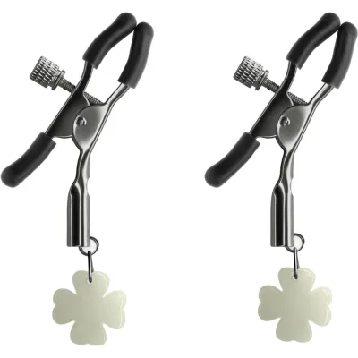 Bound Adjustable G4 Glow In The Dark Nipple Clamps by NS Novelties Gunmetal