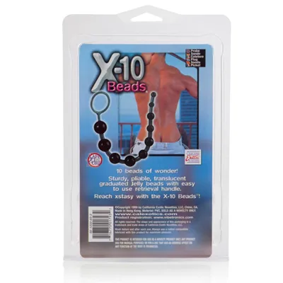California Exotic X 10 Beads Black