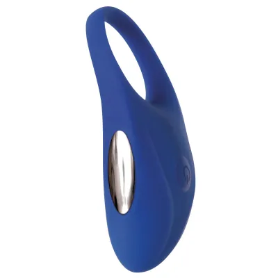 Adam Eve Rechargeable Couples Penis Ring Blue